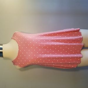 OLD NAVY Coral Peach Polka Dot Sleeveless TOP XS